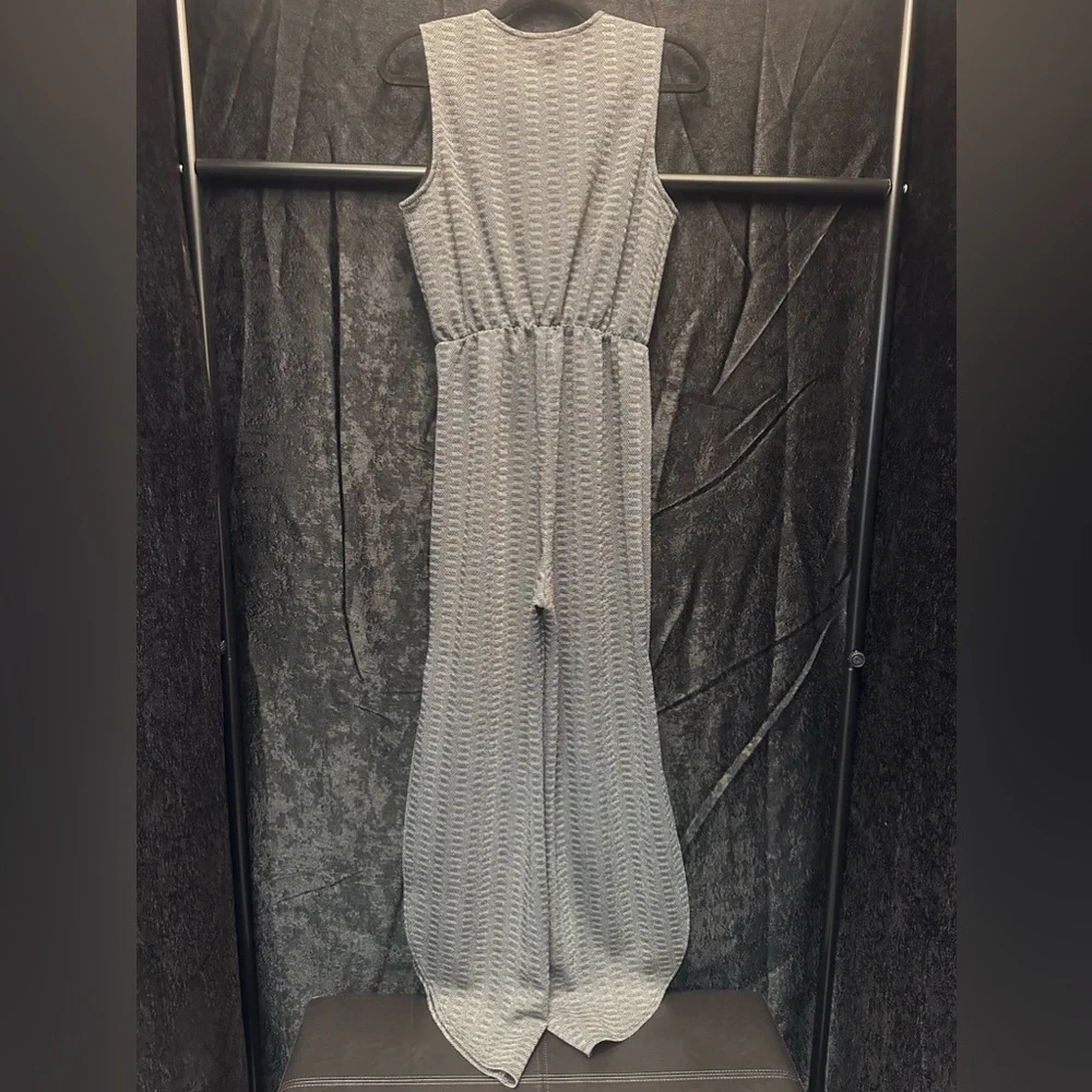 Vintage Y2K Silver Lurex Jumpsuit - Picture 3 of 6